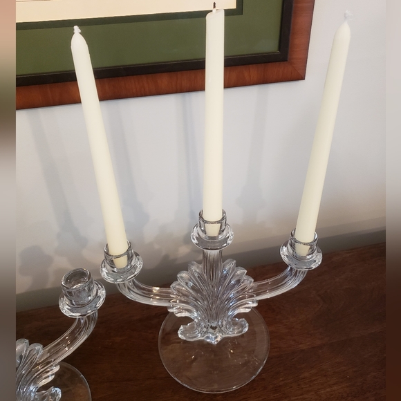 Set of 2 Fostoria Crystal Candleabras - Picture 5 of 14